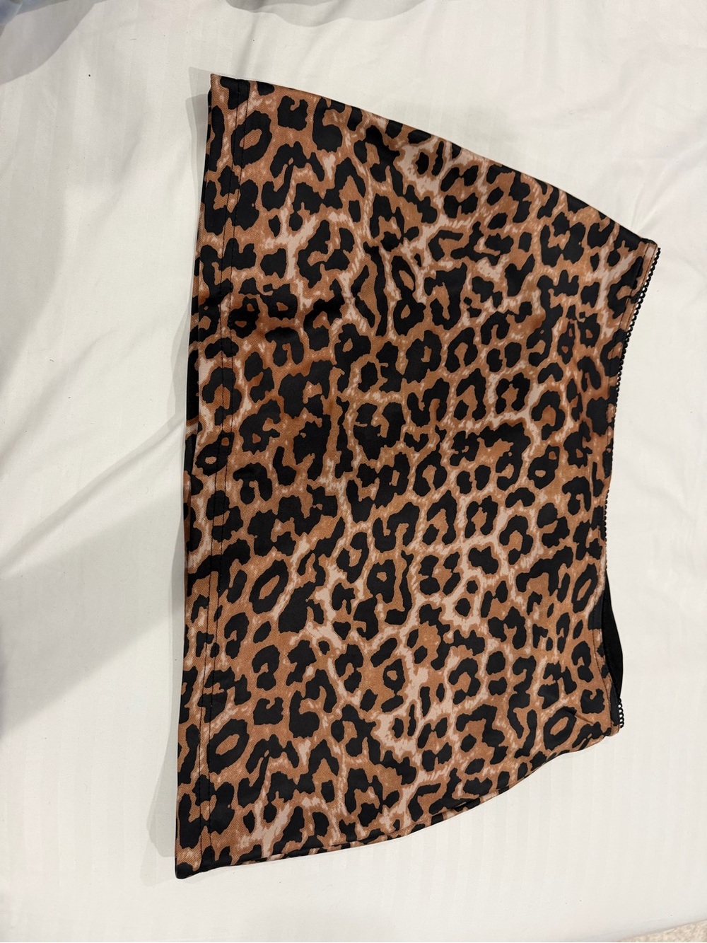 Leopard Print Mini Skirt - Brown/Black